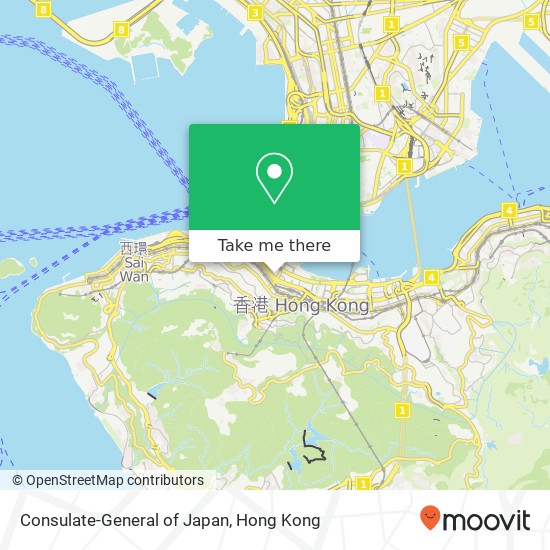 Consulate-General of Japan map