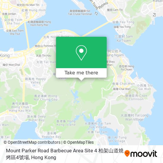 Mount Parker Road Barbecue Area Site 4 柏架山道燒烤區4號場 map