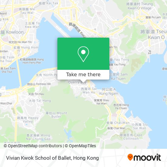 Vivian Kwok School of Ballet map