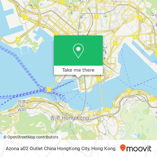 Azona a02 Outlet China HongKong City map