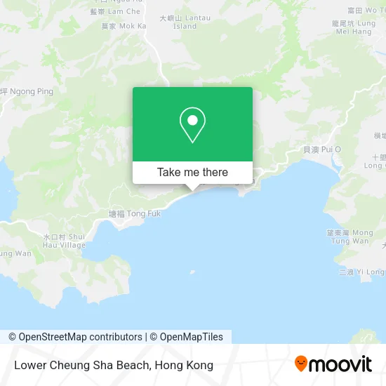 Lower Cheung Sha Beach map