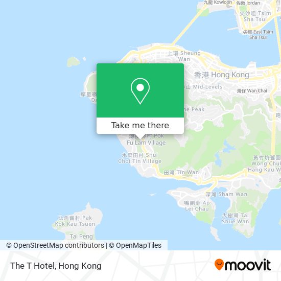 The T Hotel map