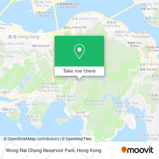 Wong Nai Chung Reservoir Park map