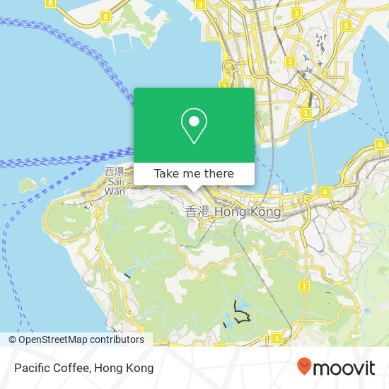 Pacific Coffee map