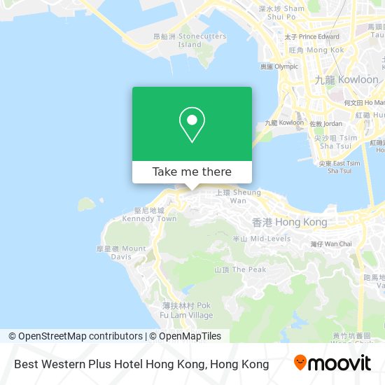 Best Western Plus Hotel Hong Kong map