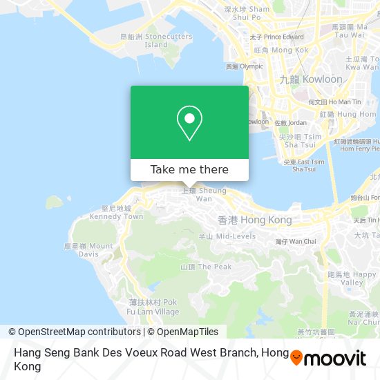 Hang Seng Bank Des Voeux Road West Branch map