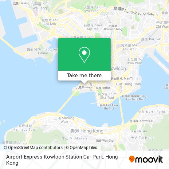 Airport Express Kowloon Station Car Park map