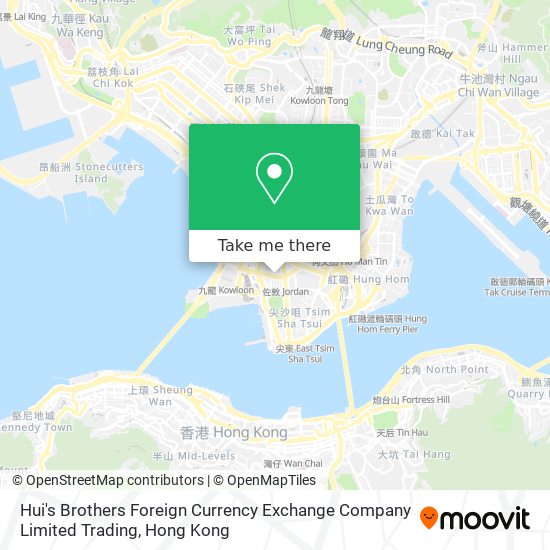 Hui's Brothers Foreign Currency Exchange Company Limited Trading map