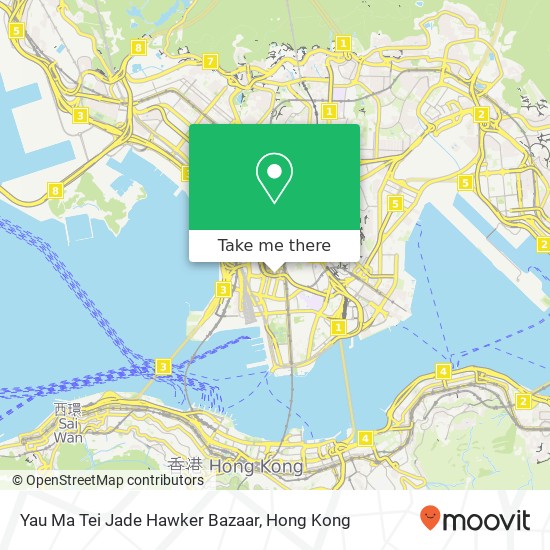 Yau Ma Tei Jade Hawker Bazaar map