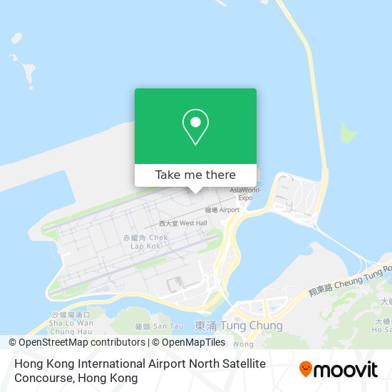 Hong Kong International Airport North Satellite Concourse map