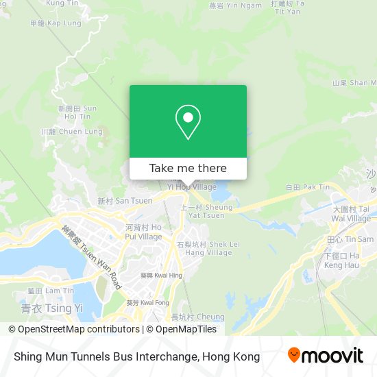 Shing Mun Tunnels Bus Interchange map