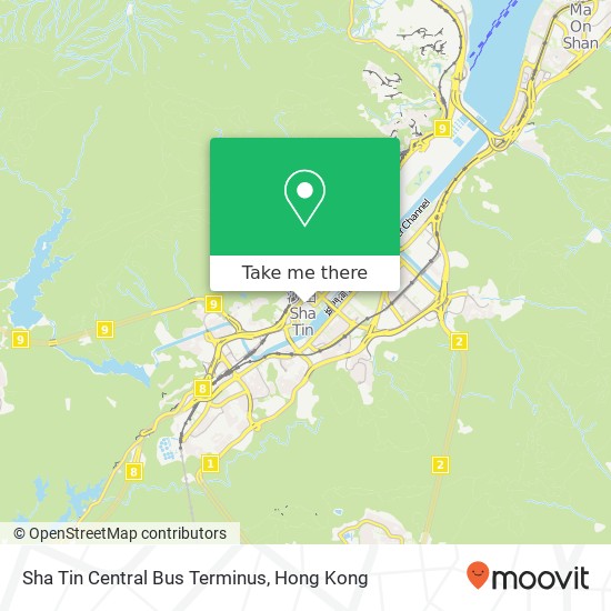 Sha Tin Central Bus Terminus map