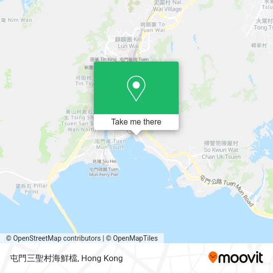 屯門三聖村海鮮檔地圖