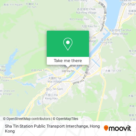Sha Tin Station Public Transport Interchange map