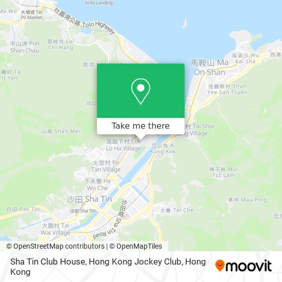 Sha Tin Club House, Hong Kong Jockey Club map