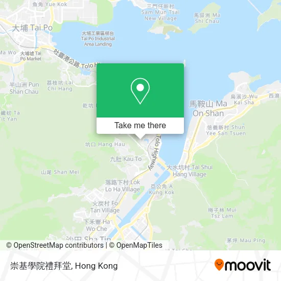 崇基學院禮拜堂地圖