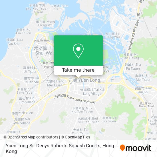 Yuen Long Sir Denys Roberts Squash Courts map