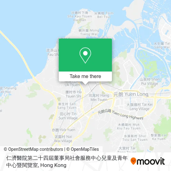 仁濟醫院第二十四屆董事局社會服務中心兒童及青年中心暨閱覽室地圖