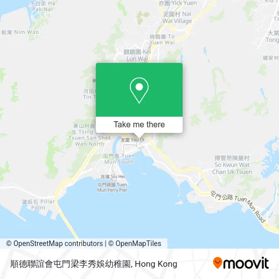 順德聯誼會屯門梁李秀娛幼稚園地圖