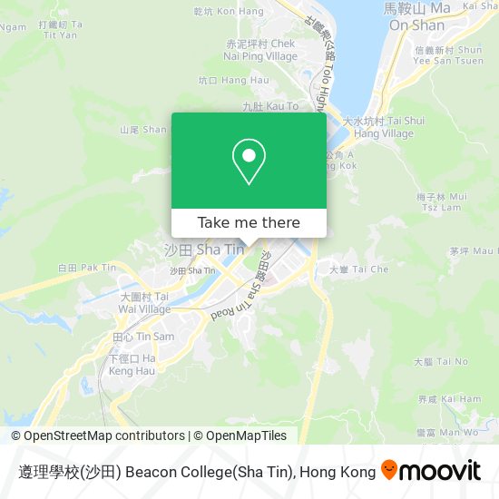 遵理學校(沙田) Beacon College(Sha Tin) map