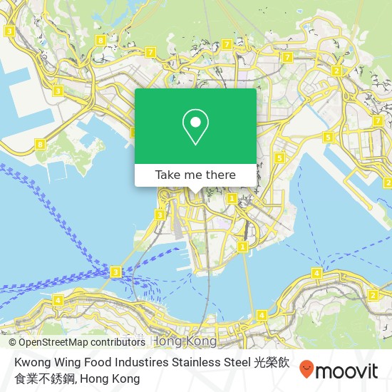 Kwong Wing Food Industires Stainless Steel 光榮飲食業不銹鋼 map