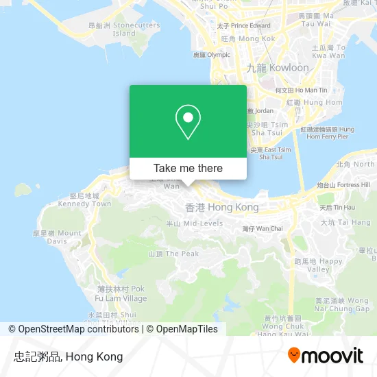 忠記粥品地圖