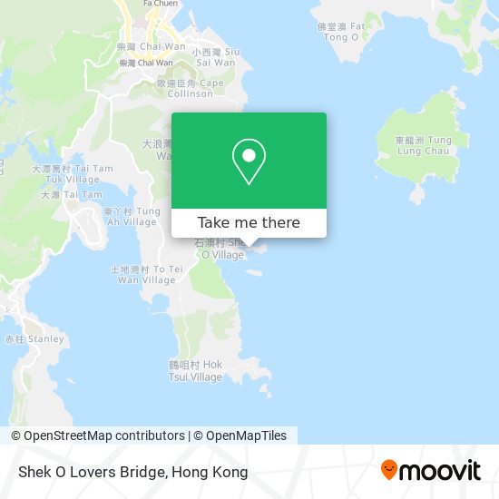 Shek O Lovers Bridge map