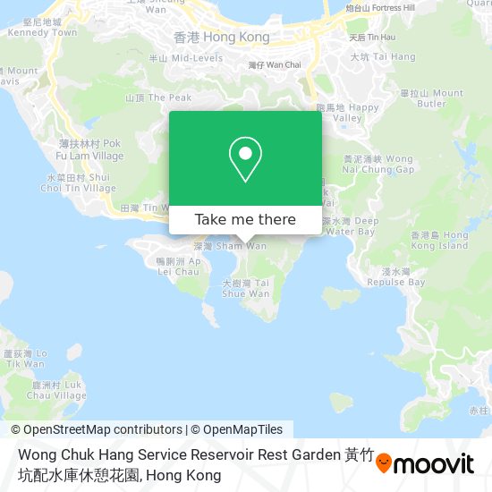 Wong Chuk Hang Service Reservoir Rest Garden 黃竹坑配水庫休憩花園 map