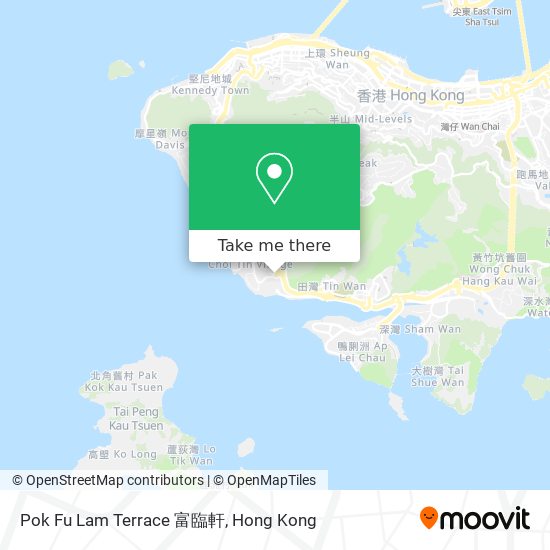 Pok Fu Lam Terrace 富臨軒 map