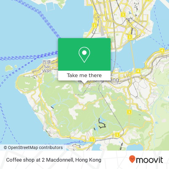 Coffee shop at 2 Macdonnell map