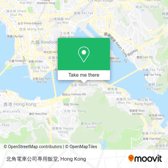 北角電車公司專用飯堂地圖
