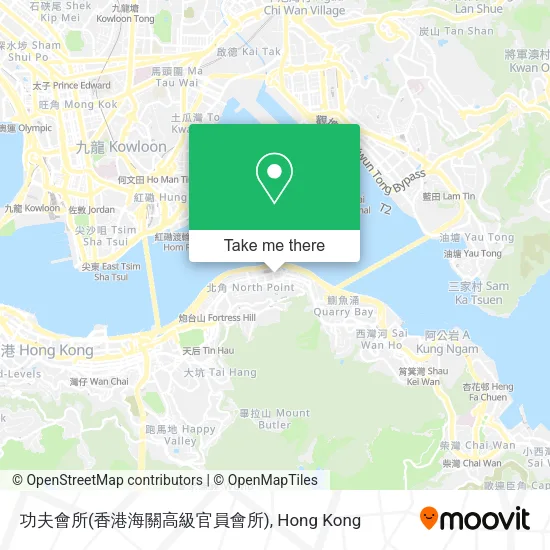 功夫會所(香港海關高級官員會所)地圖