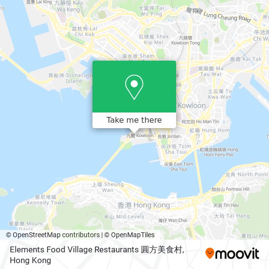 Elements Food Village Restaurants 圓方美食村地圖