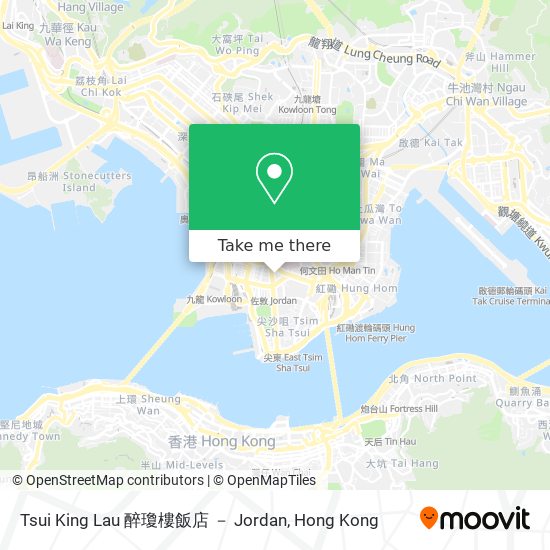 Tsui King Lau 醉瓊樓飯店 － Jordan map