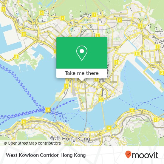 West Kowloon Corridor map