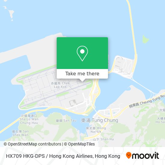 HX709 HKG-DPS / Hong Kong Airlines map