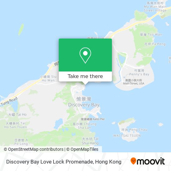 Discovery Bay Love Lock Promenade map