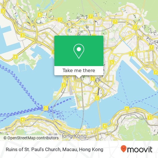 Ruins of St. Paul's Church, Macau map