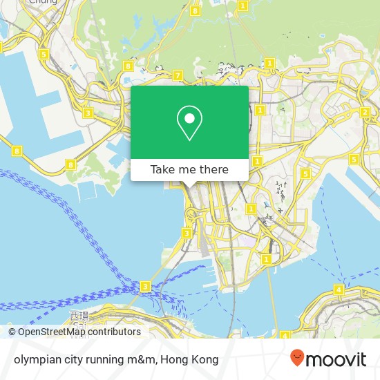 olympian city running m&m map