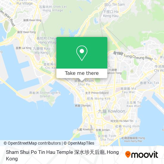 Sham Shui Po Tin Hau Temple 深水埗天后廟 map
