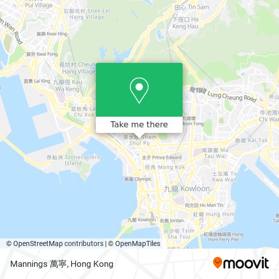 Mannings 萬寧 map