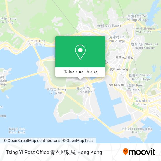 Tsing Yi Post Office 青衣郵政局地圖