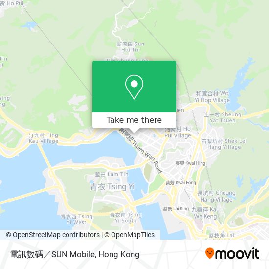 電訊數碼／SUN Mobile map