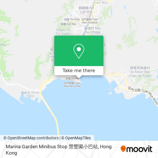 Marina Garden Minibus Stop 慧豐園小巴站 map