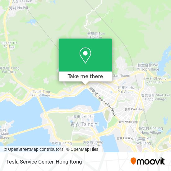 Tesla Service Center map