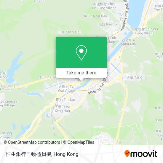 恒生銀行自動櫃員機地圖