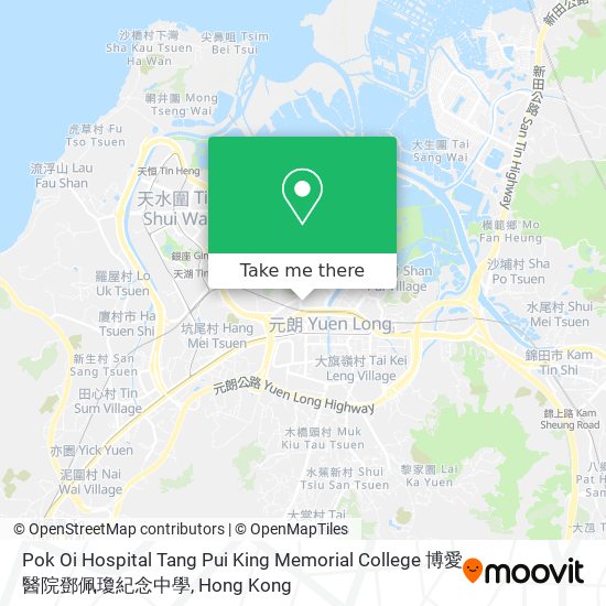 Pok Oi Hospital Tang Pui King Memorial College 博愛醫院鄧佩瓊紀念中學 map