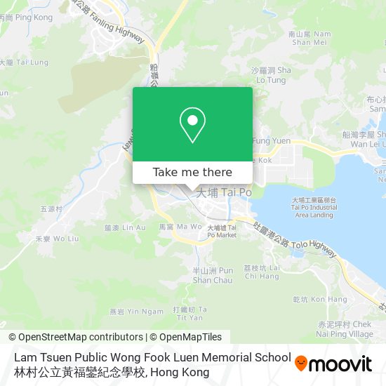 Lam Tsuen Public Wong Fook Luen Memorial School 林村公立黃福鑾紀念學校地圖