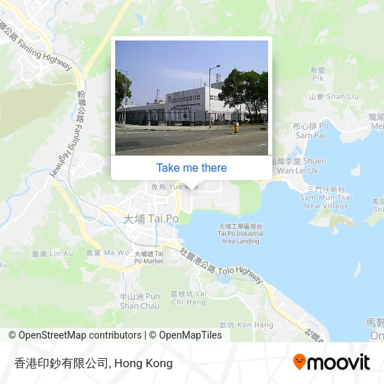 香港印鈔有限公司地圖