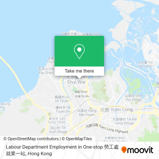 Labour Department Employment in One-stop 勞工處就業一站 map